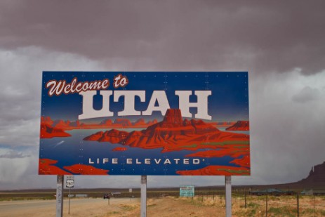 Schild Welcome to Utah 